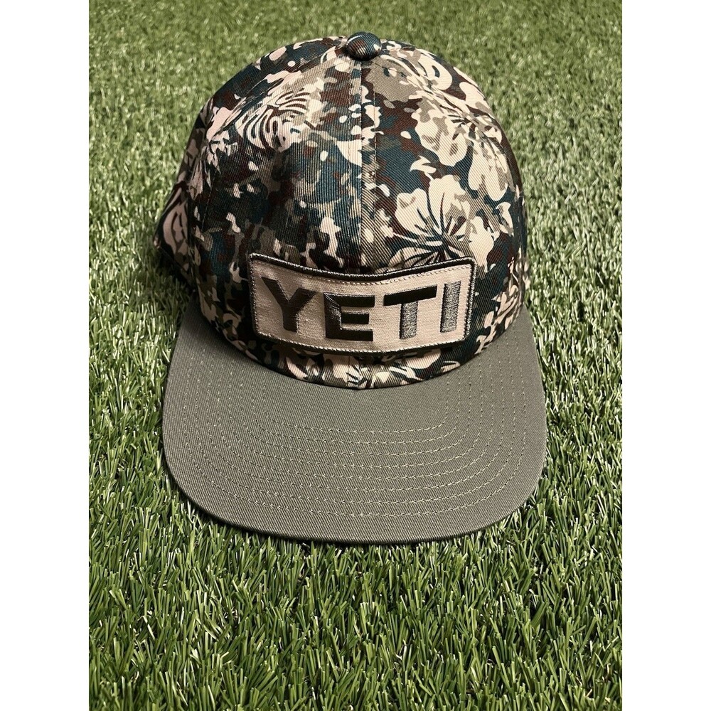 Yeti Hat Cap Snap Back Camo Patch Logo Outdoor Hunting Casual Mens